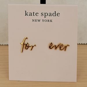 Kate Spade New York Say Yes Forever Stud Asymmetrical Gold-tone Earrings
